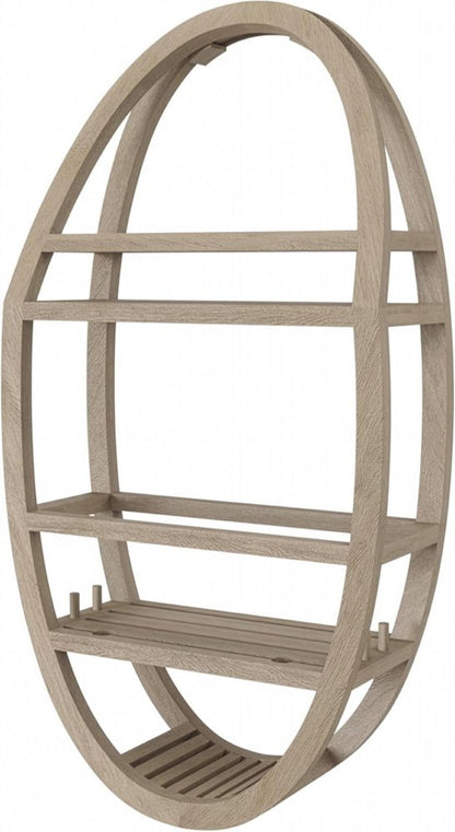 13" Gray Solid Wood Wall Mounted Shower Caddy HomeRoots