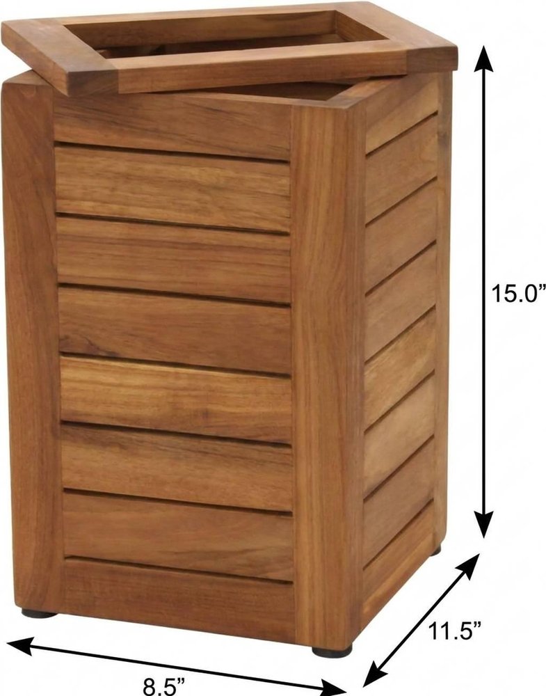 9" Brown Solid Wood Bathroom Storage Furniture Set HomeRoots