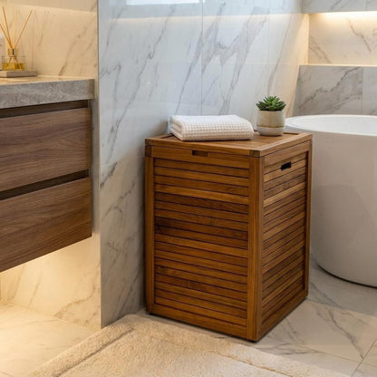 18" Brown Solid Wood Bathroom Storage Furniture Set HomeRoots