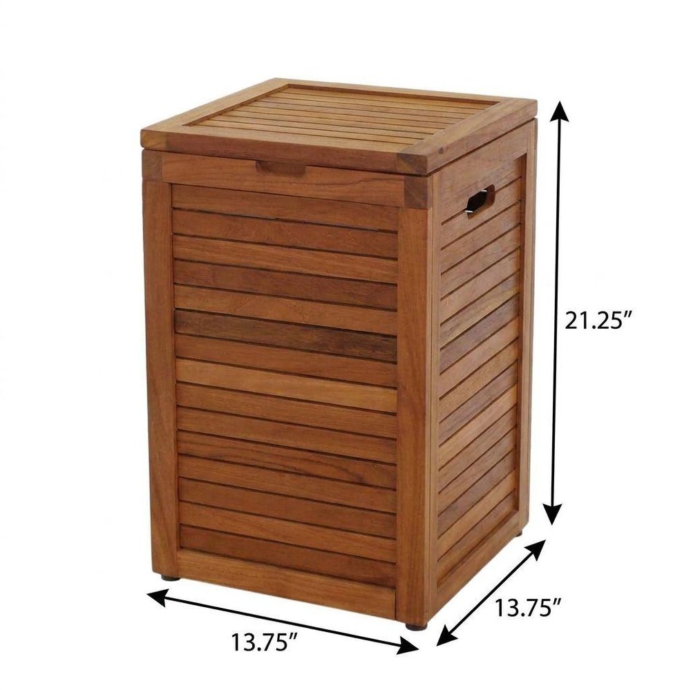 14" Brown Solid Wood Bathroom Storage Furniture Set HomeRoots
