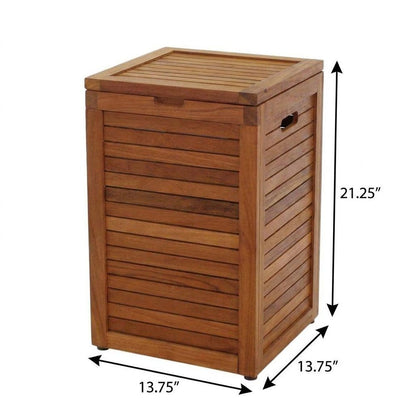 14" Brown Solid Wood Bathroom Storage Furniture Set HomeRoots