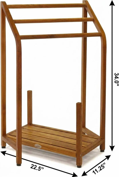 11" Brown Solid Wood Bathroom Storage Furniture Set HomeRoots