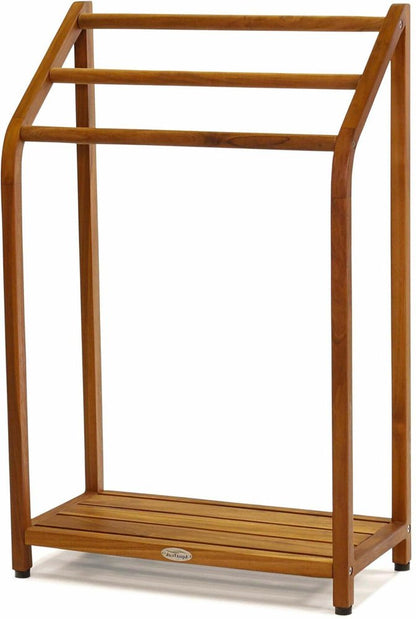 11" Brown Solid Wood Bathroom Storage Furniture Set