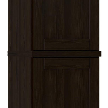 72" Espresso Solid Wood Two Door Pantry Or Storage Closet