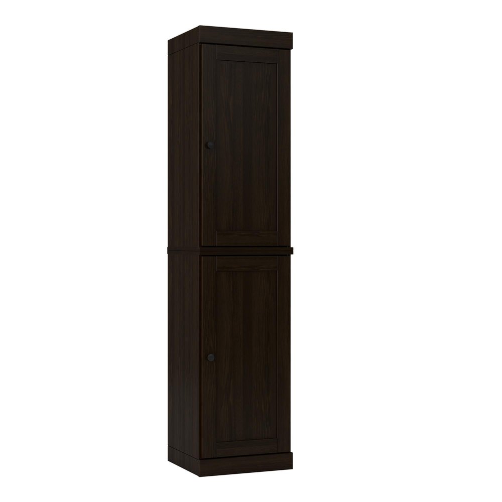 72" Espresso Solid Wood Two Door Pantry Or Storage Closet HomeRoots