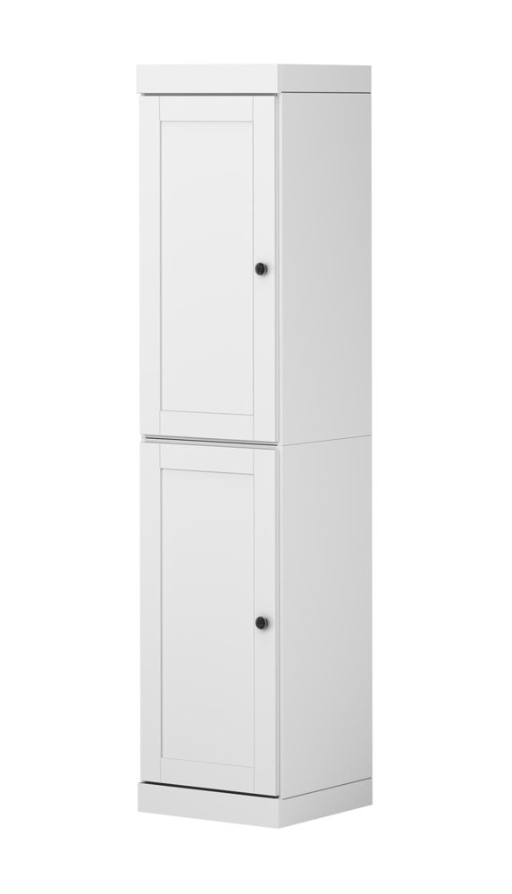 72" White Solid Wood Two Door Pantry Or Storage Closet — view 1