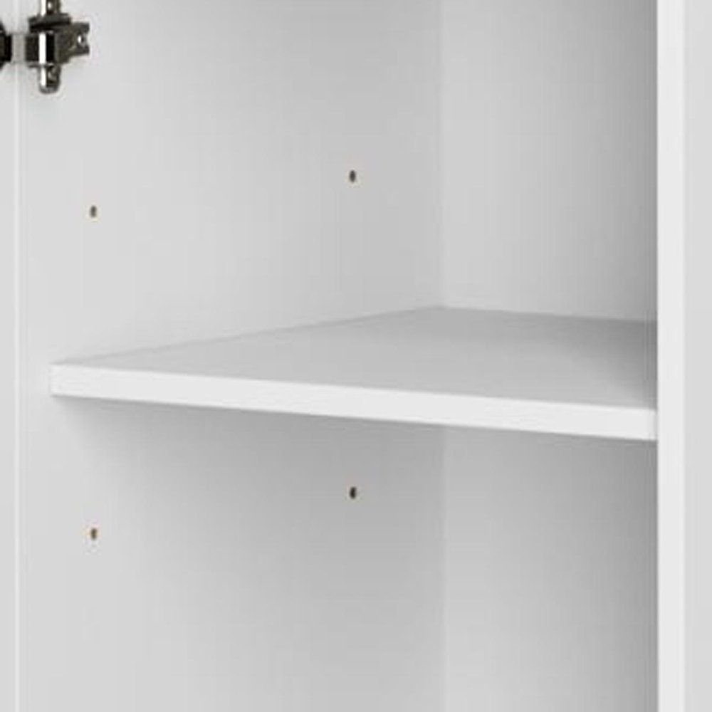 72" White Solid Wood Two Door Pantry Or Storage Closet — view 6