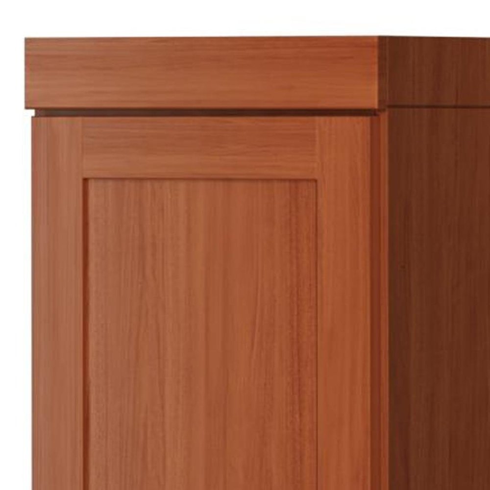 72" Coffee Solid Wood Two Door Pantry Or Storage Closet — view 4