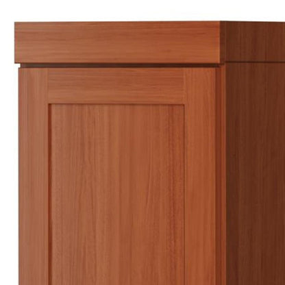 72" Coffee Solid Wood Two Door Pantry Or Storage Closet HomeRoots