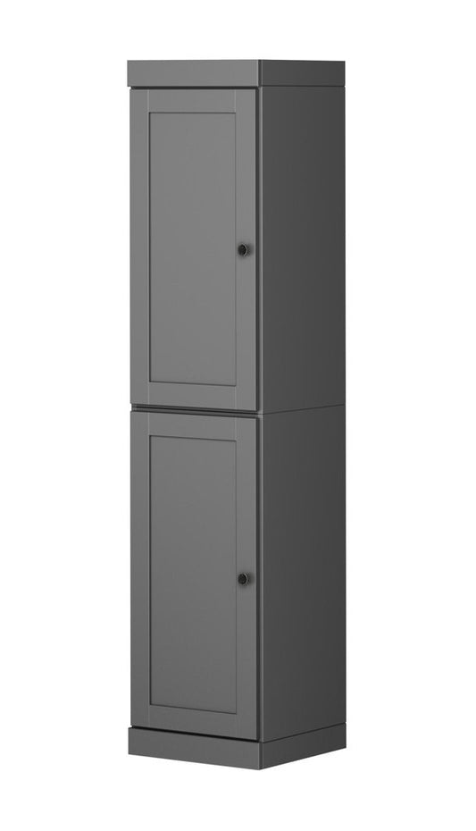 72" Gray Solid Wood Two Door Pantry Or Storage Closet HomeRoots