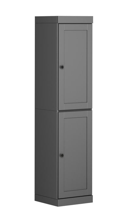 72" Gray Solid Wood Two Door Pantry Or Storage Closet HomeRoots
