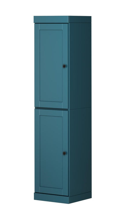 72" Teal Blue Solid Wood Two Door Pantry Or Storage Closet HomeRoots
