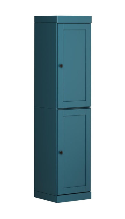 72" Teal Blue Solid Wood Two Door Pantry Or Storage Closet HomeRoots
