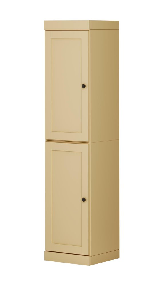 72" Yellow Solid Wood Two Door Pantry Or Storage Closet — view 1