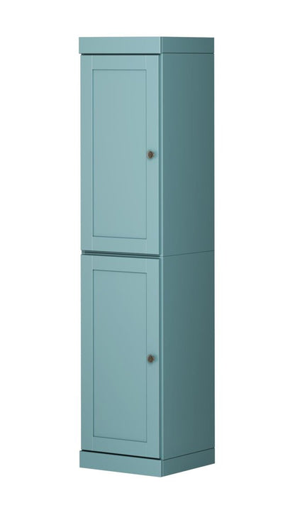 72" Aqua Solid Wood Two Door Pantry Or Storage Closet HomeRoots