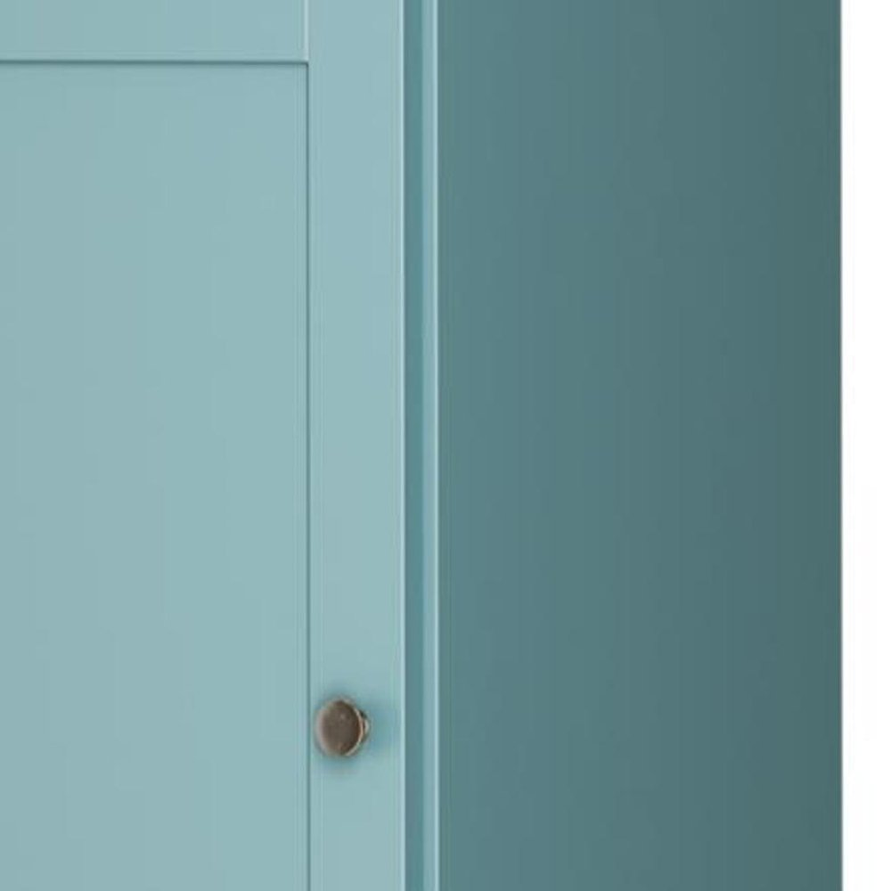 72" Aqua Solid Wood Two Door Pantry Or Storage Closet — view 3
