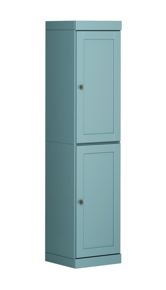 72" Aqua Solid Wood Two Door Pantry Or Storage Closet HomeRoots