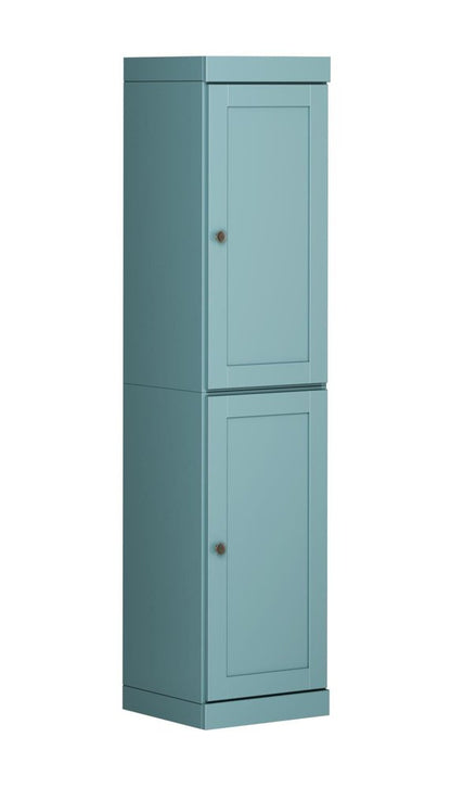 72" Aqua Solid Wood Two Door Pantry Or Storage Closet HomeRoots