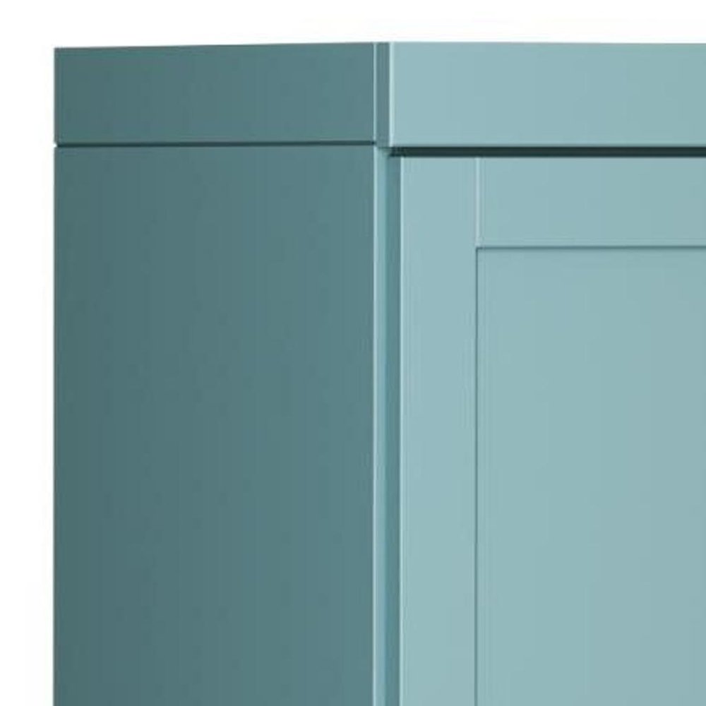 72" Aqua Solid Wood Two Door Pantry Or Storage Closet — view 5