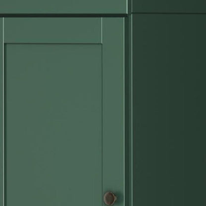 72" Green Solid Wood Two Door Pantry Or Storage Closet