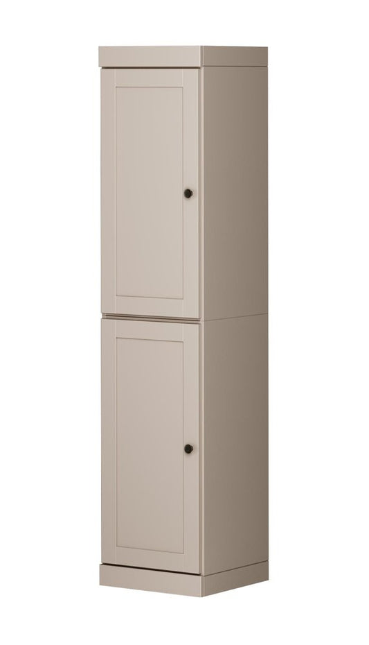 72" Beige Solid Wood Two Door Pantry Or Storage Closet HomeRoots
