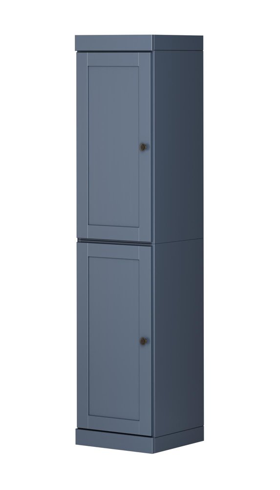 72" French Blue Solid Wood Two Door Pantry Or Storage Closet HomeRoots