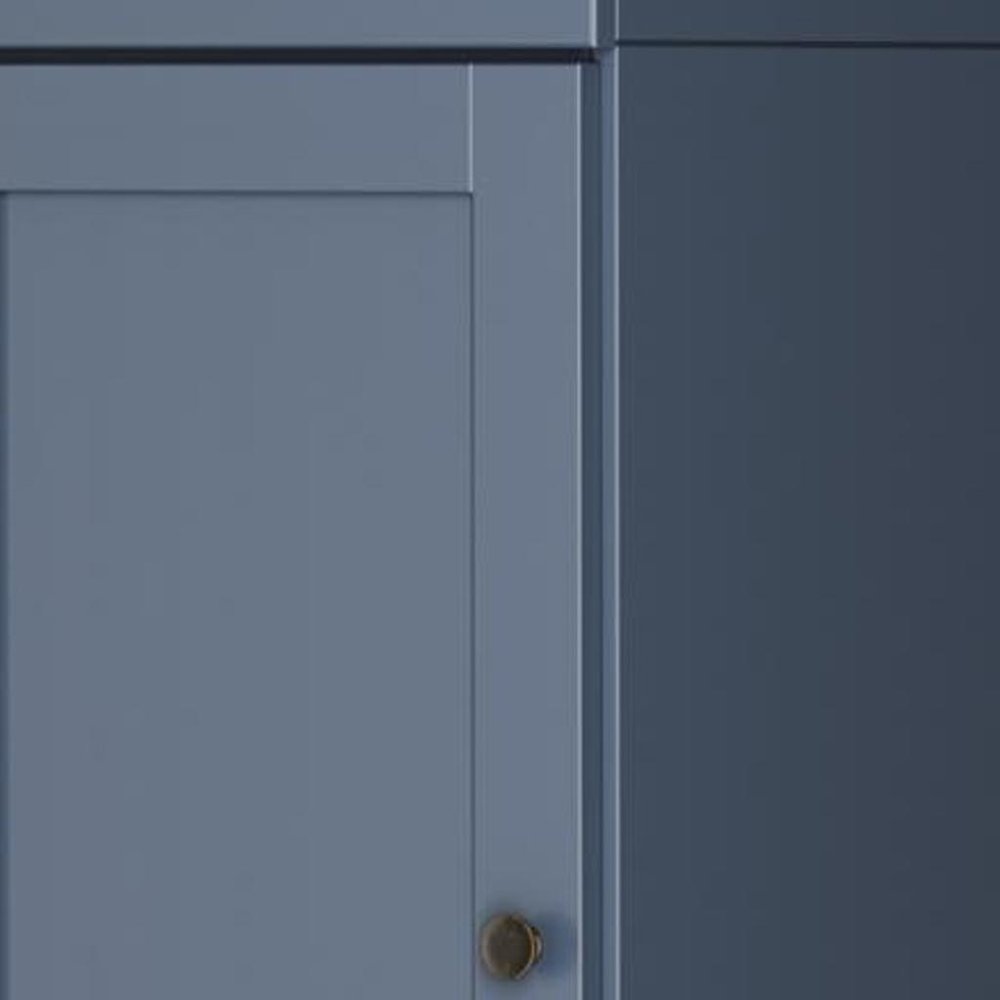 72" French Blue Solid Wood Two Door Pantry Or Storage Closet HomeRoots