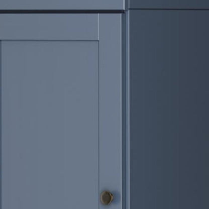 72" French Blue Solid Wood Two Door Pantry Or Storage Closet HomeRoots