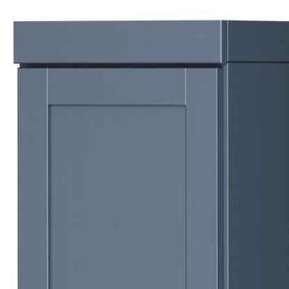 72" French Blue Solid Wood Two Door Pantry Or Storage Closet HomeRoots