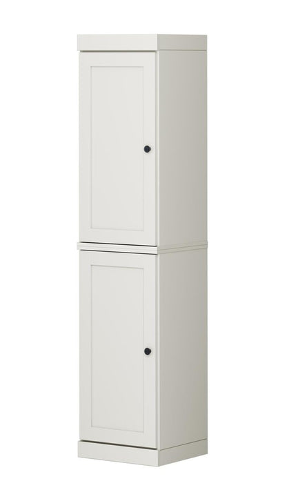72" Off White Solid Wood Two Door Pantry Or Storage Closet HomeRoots