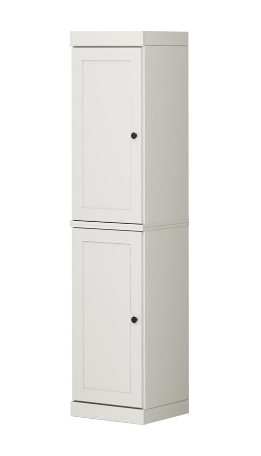 72" Off White Solid Wood Two Door Pantry Or Storage Closet HomeRoots