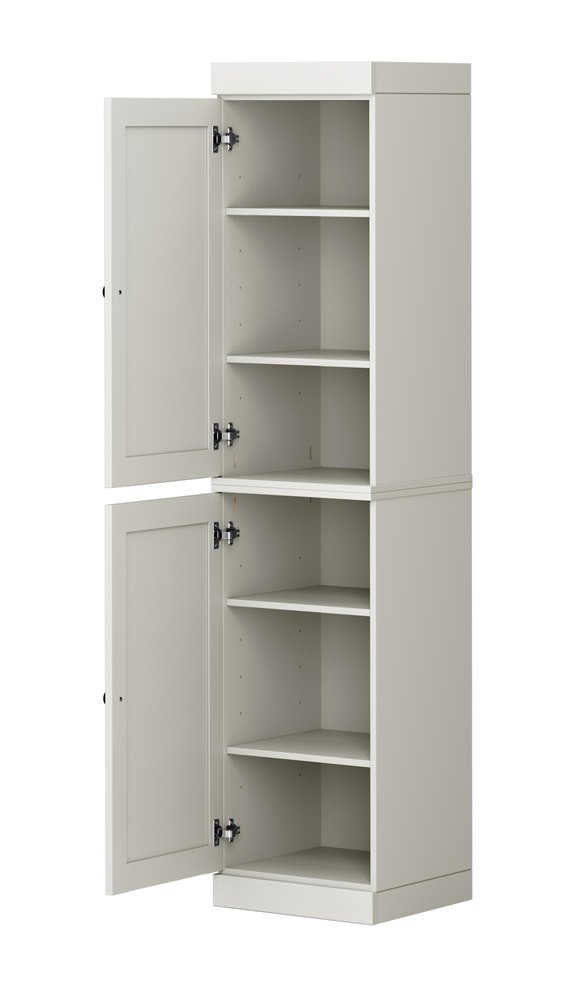 72" Off White Solid Wood Two Door Pantry Or Storage Closet HomeRoots