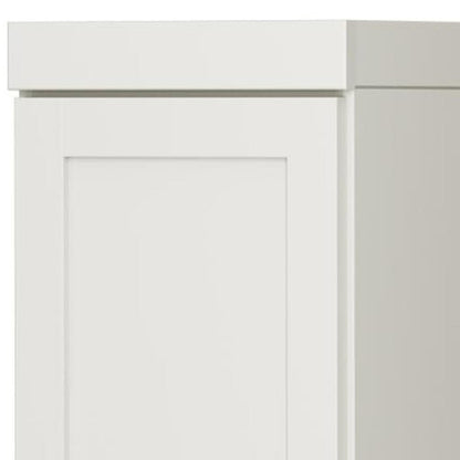 72" Off White Solid Wood Two Door Pantry Or Storage Closet