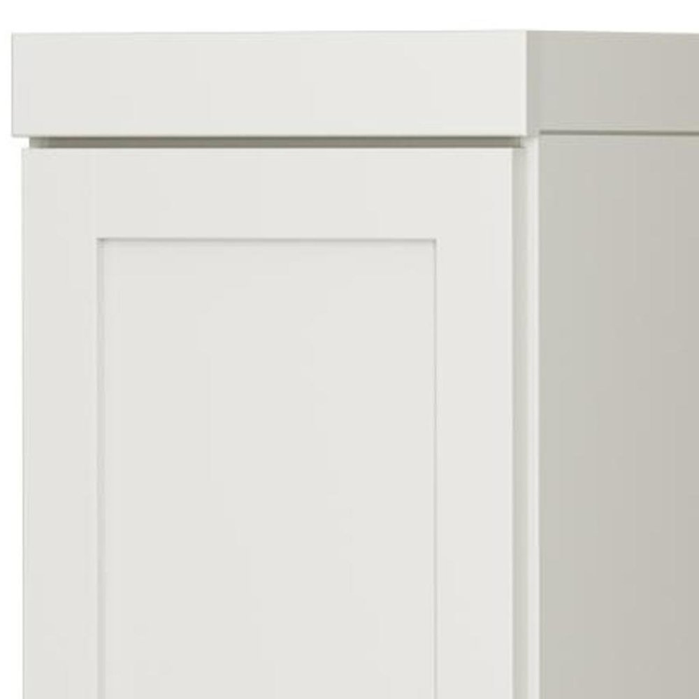 72" Off White Solid Wood Two Door Pantry Or Storage Closet — view 4