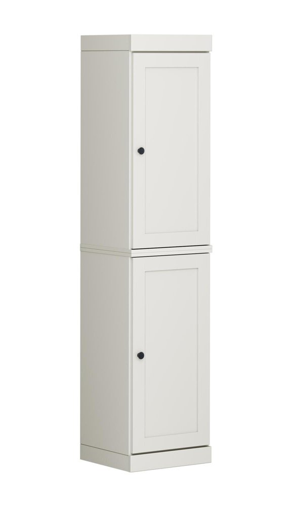 72" Off White Solid Wood Two Door Pantry Or Storage Closet — view 3