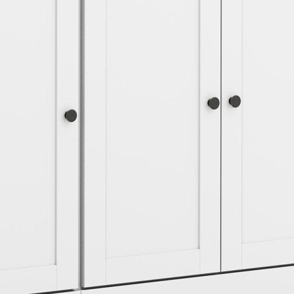 72" White Solid Wood 8 Pantry Or Storage Closet HomeRoots