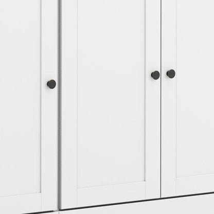 72" White Solid Wood 8 Pantry Or Storage Closet HomeRoots