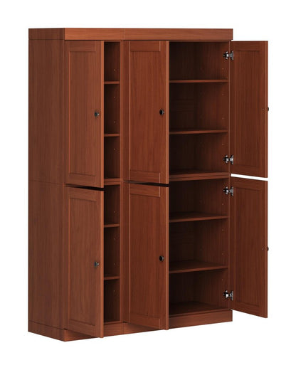 72" Coffee Solid Wood 8 Pantry Or Storage Closet