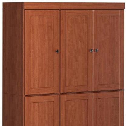 72" Coffee Solid Wood 8 Pantry Or Storage Closet HomeRoots