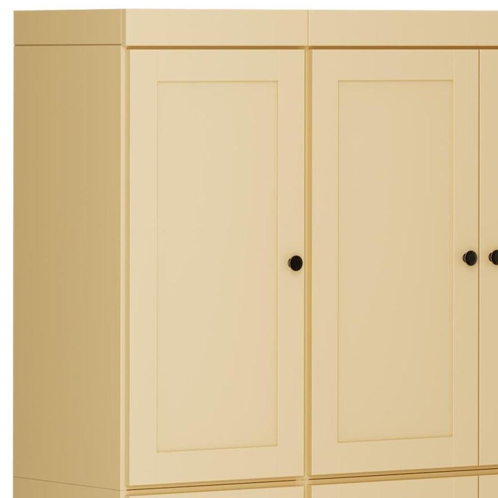 72" Yellow Solid Wood 8 Pantry Or Storage Closet HomeRoots