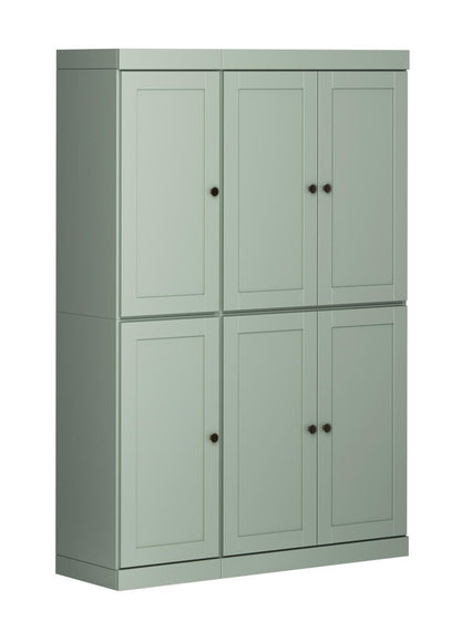 72" Sage Solid Wood 8 Pantry Or Storage Closet