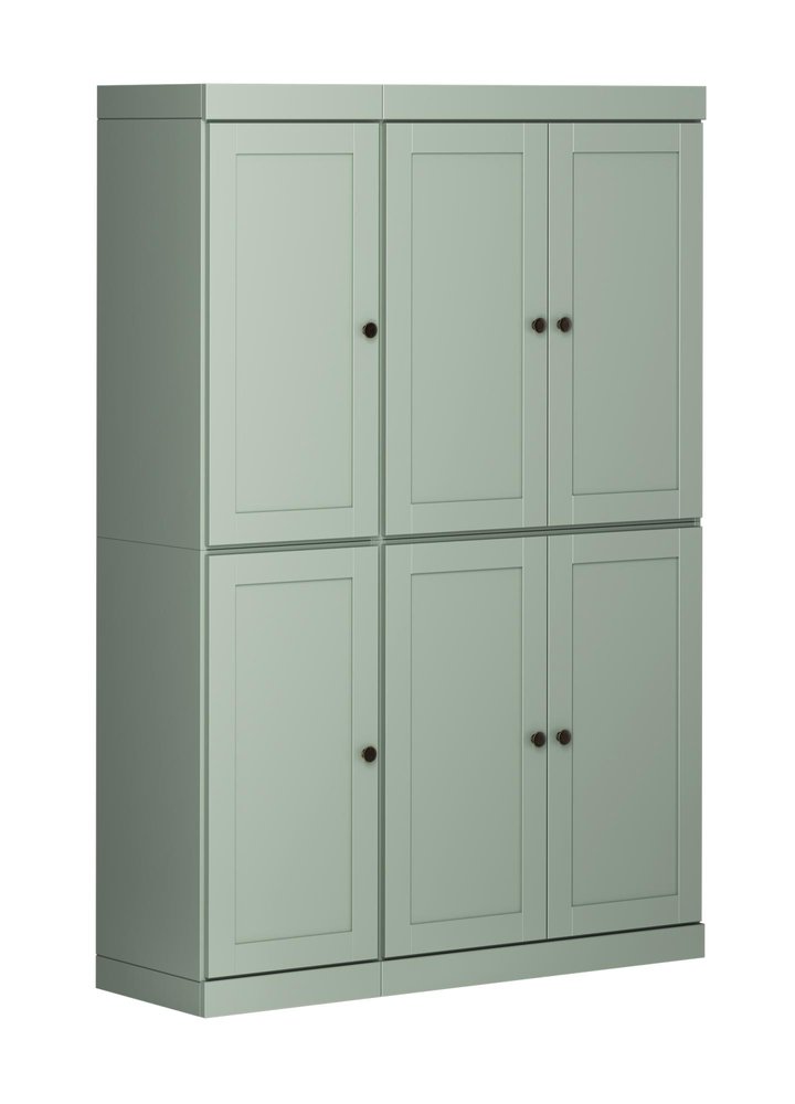72" Sage Solid Wood 8 Pantry Or Storage Closet — view 1