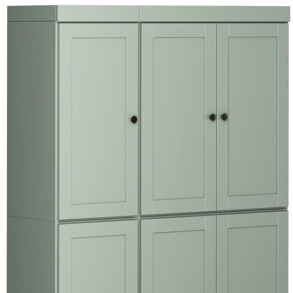 72" Sage Solid Wood 8 Pantry Or Storage Closet — view 3