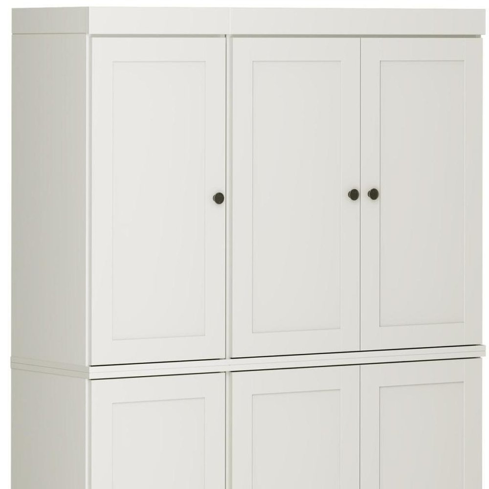 72" Off White Solid Wood 8 Pantry Or Storage Closet — view 3