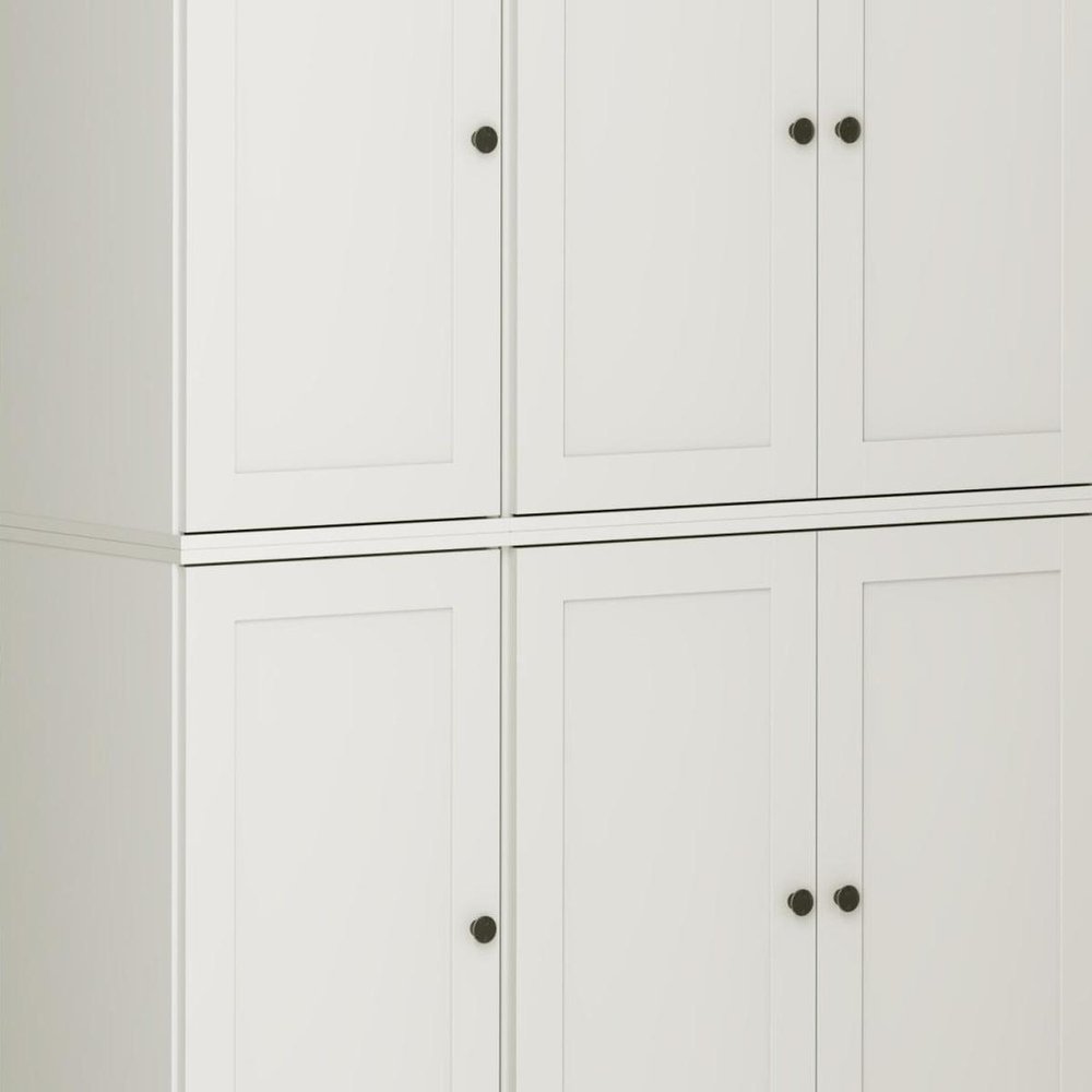 72" Off White Solid Wood 8 Pantry Or Storage Closet — view 6