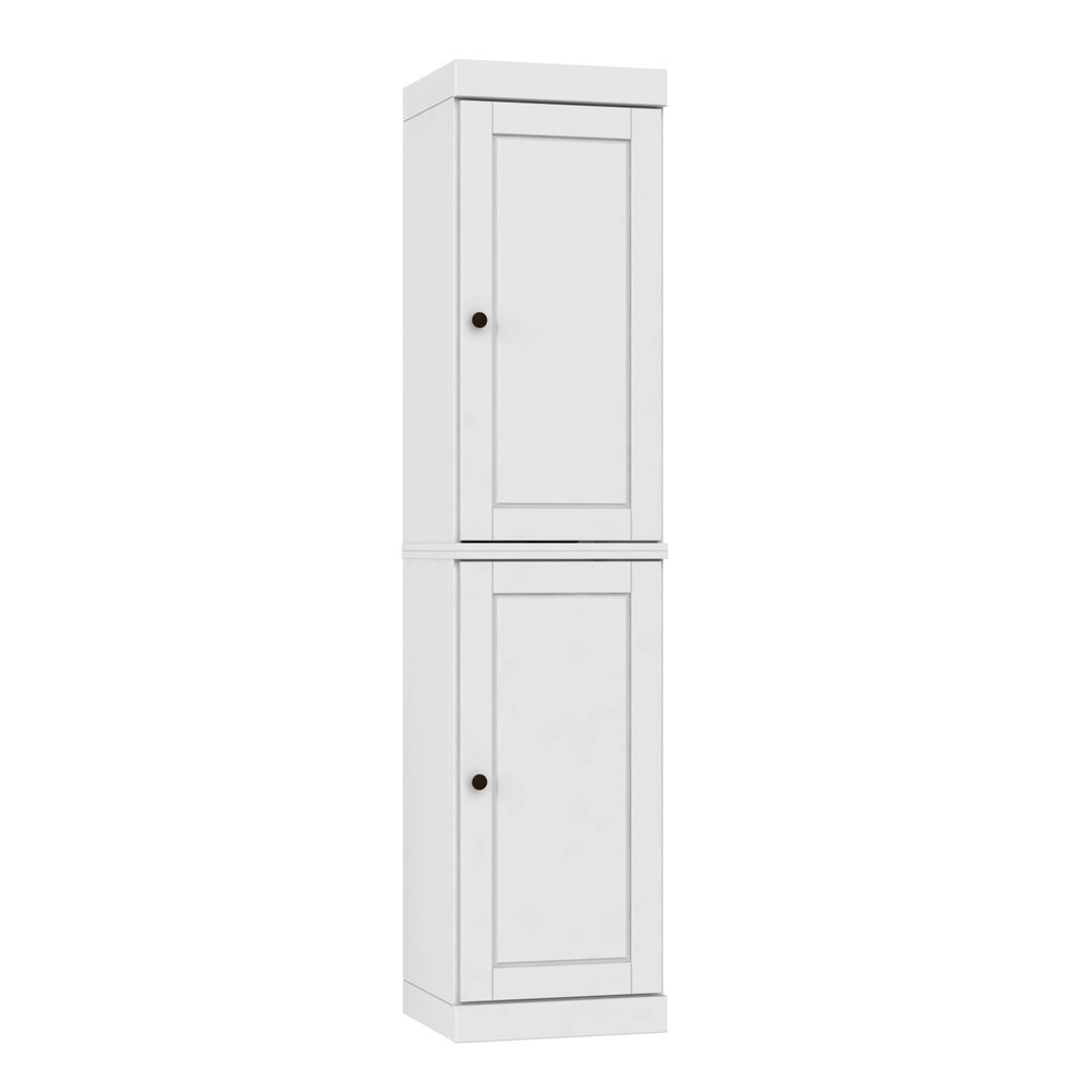 72" White Solid Wood Two Door Pantry Or Storage Closet — view 7