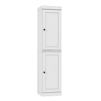 72" White Solid Wood Two Door Pantry Or Storage Closet