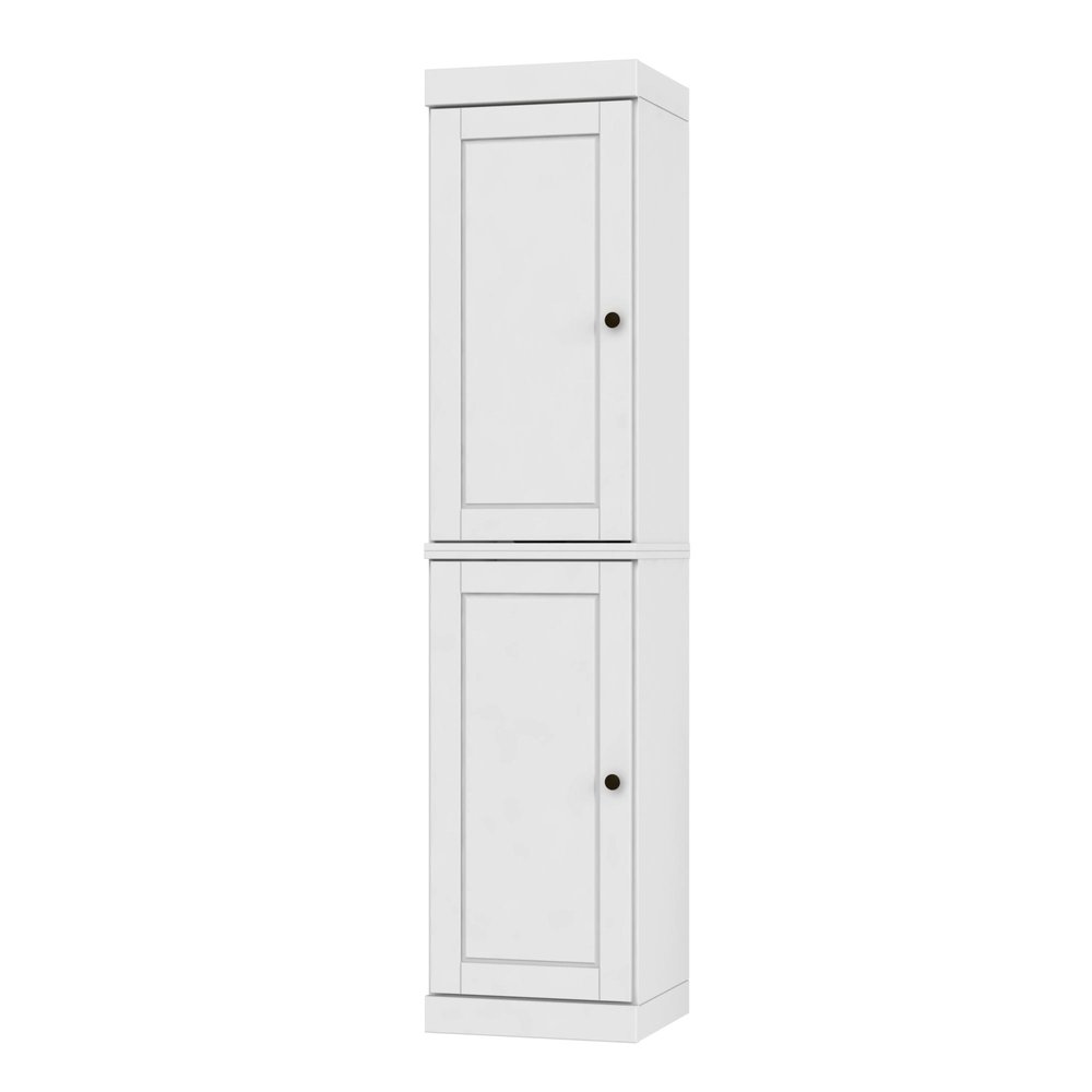 72" White Solid Wood Two Door Pantry Or Storage Closet HomeRoots