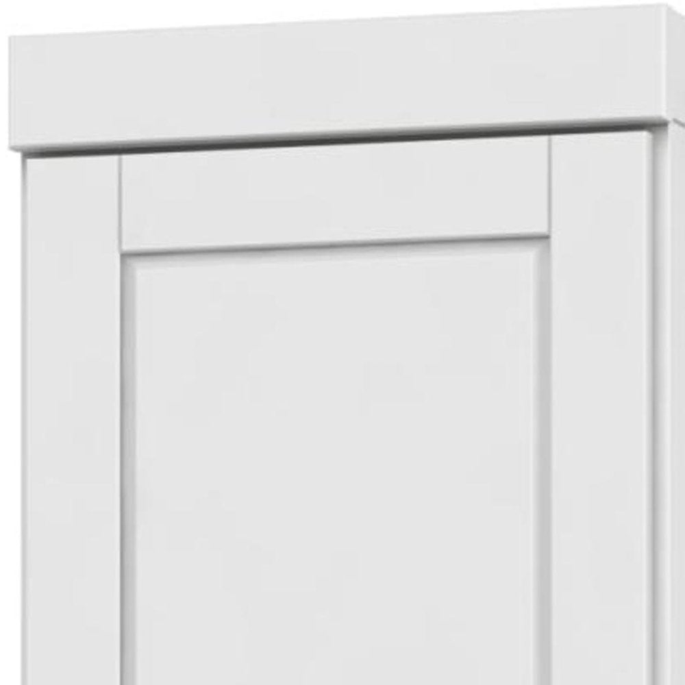 72" White Solid Wood Two Door Pantry Or Storage Closet — view 2