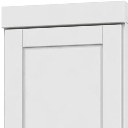 72" White Solid Wood Two Door Pantry Or Storage Closet HomeRoots